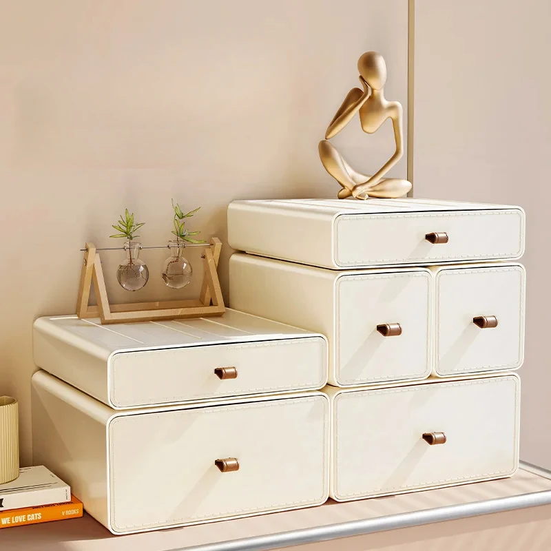 Beauty Makeup Desk - Desktop Storage Box Stackable Office Desk