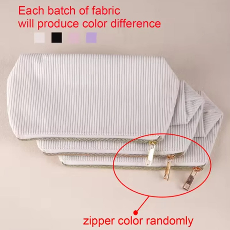 Portable Corduroy Makeup Bag L - Beauty Makeup School recension och pris
