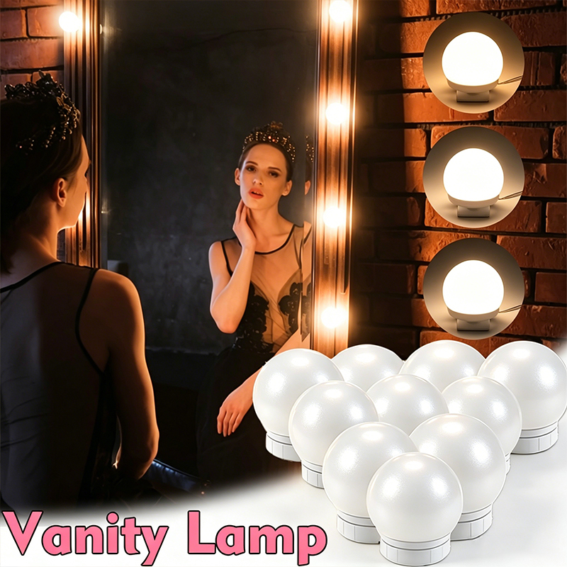 10 LED Vanity Mirror Light Bul - Beauty Makeup Desk recension och pris