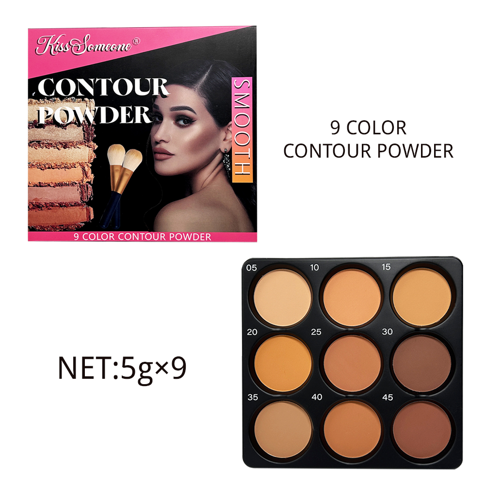 9 Color Powder Contour Palette - Beauty Makeup Palette recension och pris