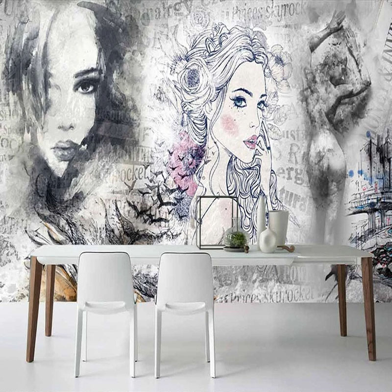 Custom 3D Mural Retro Fashion  - Makeup Beauty House recension och pris