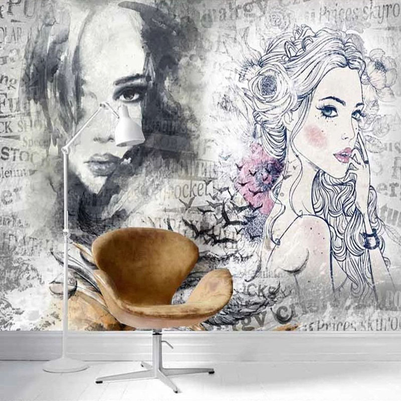 Custom 3D Mural Retro Fashion  - Makeup Beauty House recension och pris