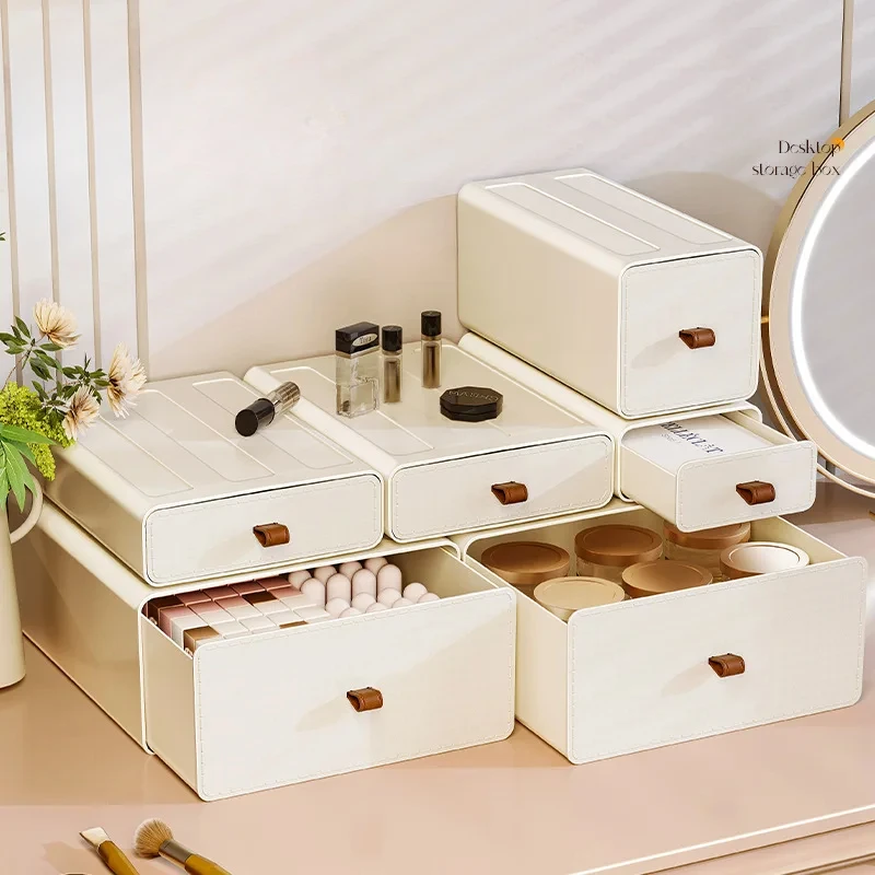 Desktop Storage Box Stackable  - Beauty Makeup Desk recension och pris
