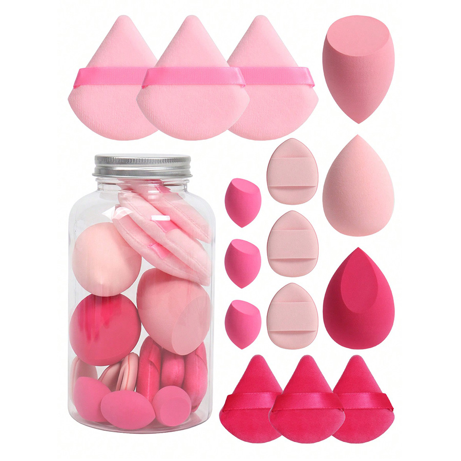 Set of 15 makeup sponges with  - Beauty Makeup Desk recension och pris