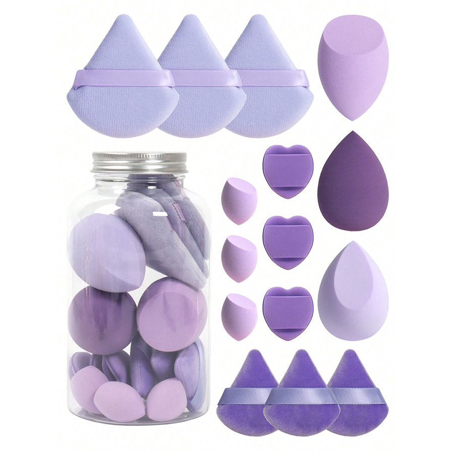 Set of 15 makeup sponges with  - Beauty Makeup Desk recension och pris