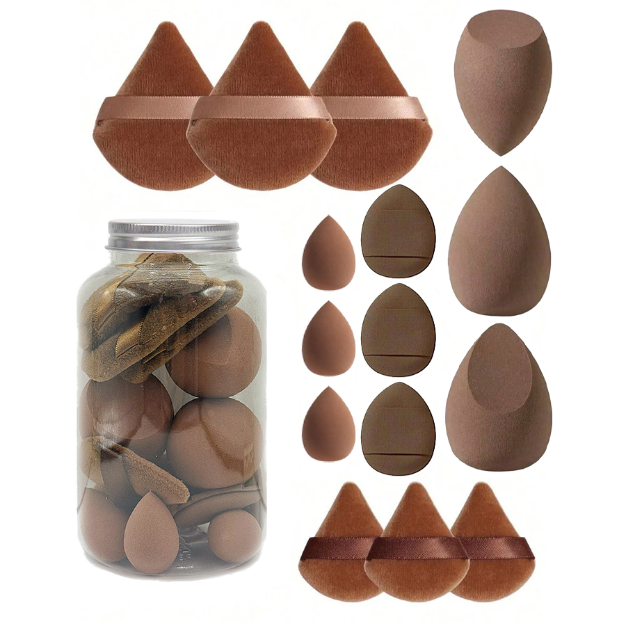 Set of 15 makeup sponges with  - Beauty Makeup Desk recension och pris